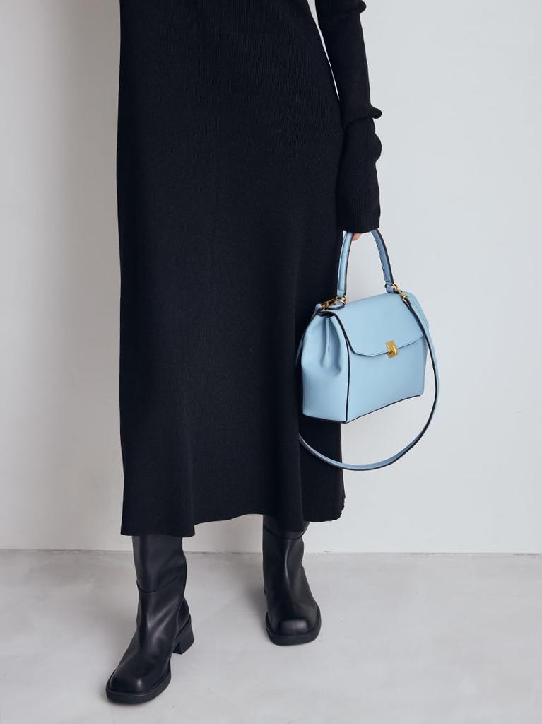 ribbed knit dress 09WNO255112BLK0 Multi-way off-the-shoulder