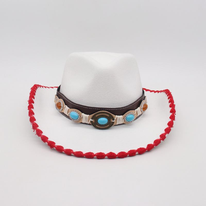 Grassland Windproof And Sunscreen Men'S Women'S Hats Are Directly Supplied With Top Hats, Versatile Ethnic Style, High-End Tibetan Holiday Jazz Hats