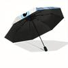 1pc Van Gogh Cat Automatic Open 8-Rib Windproof Umbrella, Travel & Commuting, Suitable for All Seasons