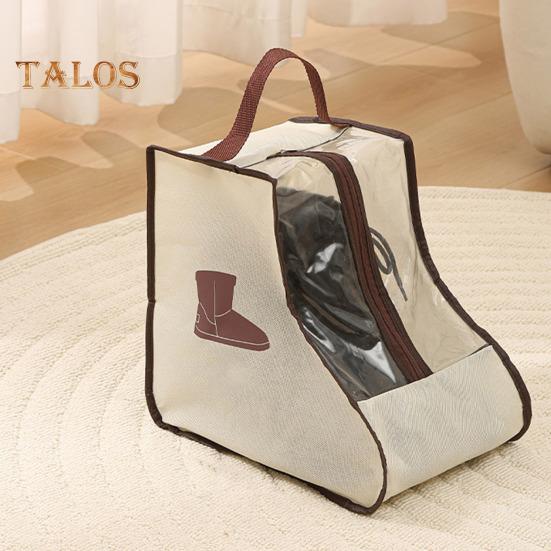 1/2 Stück Schuhaufbewahrungstaschen mit Griff und Reißverschluss, transparentes visuelles Design, wasserdicht, staubdicht, für Reisen, lange Stiefel-Schuhtaschen