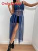 Style Streetwear Mesh Bikini Cover Up Dress With Lace And Star Pattern For Summer Fashion