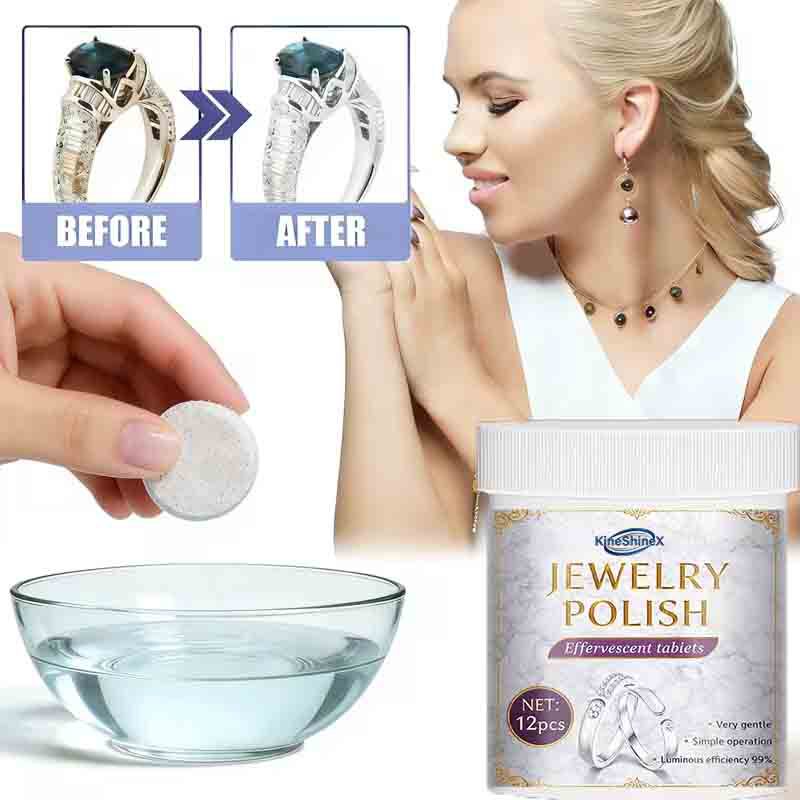 Jewelry Polishing Effervescent Tablets For Gold Silver Watch Bands Cleaning Removes Oxidation Dirt Restores Shine
