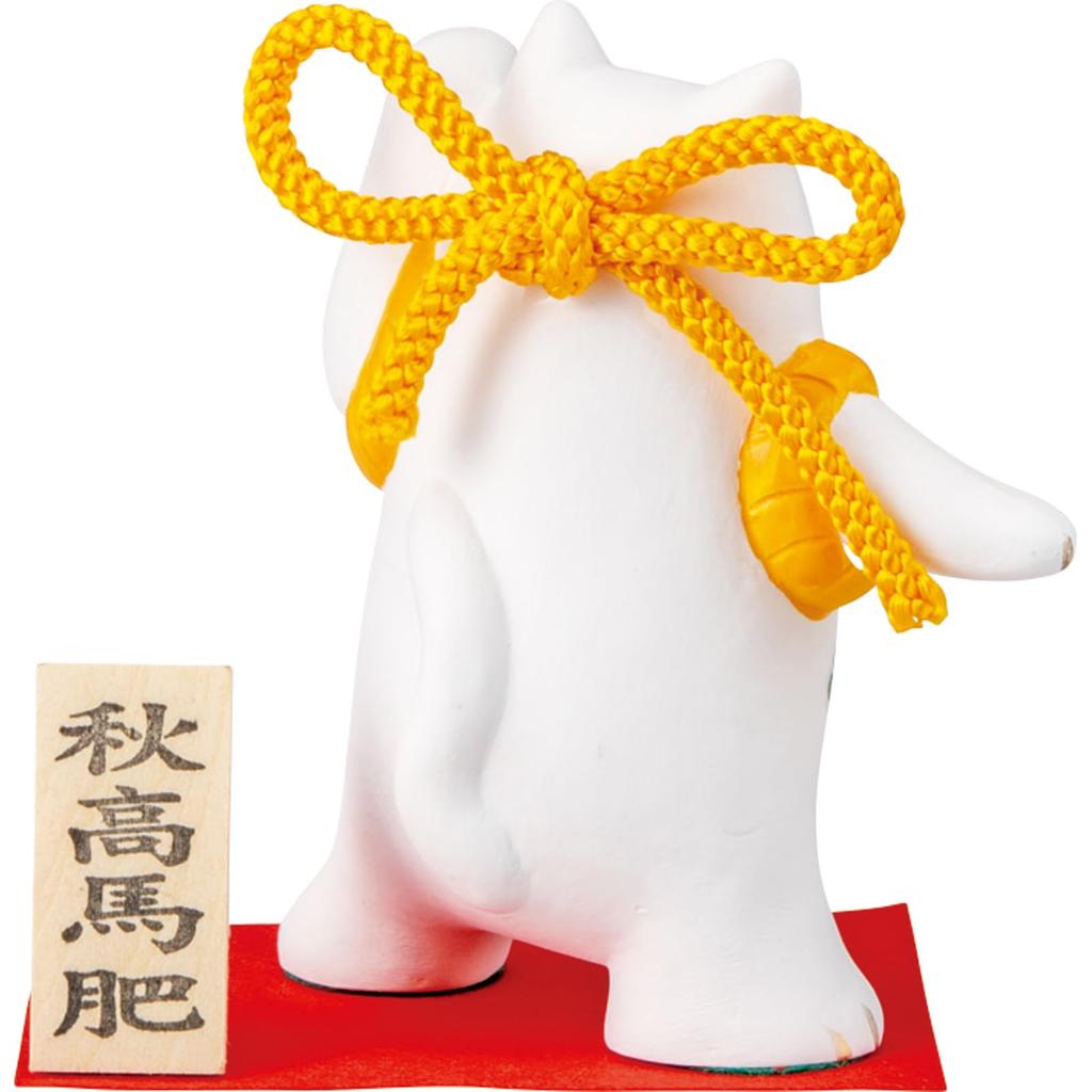 Cute Autumn Chrysanthemum Blooming Cat 9 x 11 Japanese Cat Made in "Kabuki Cat" Figurine, Approx. cm, Gift, Concierge, Merchandise, White, Japan,
