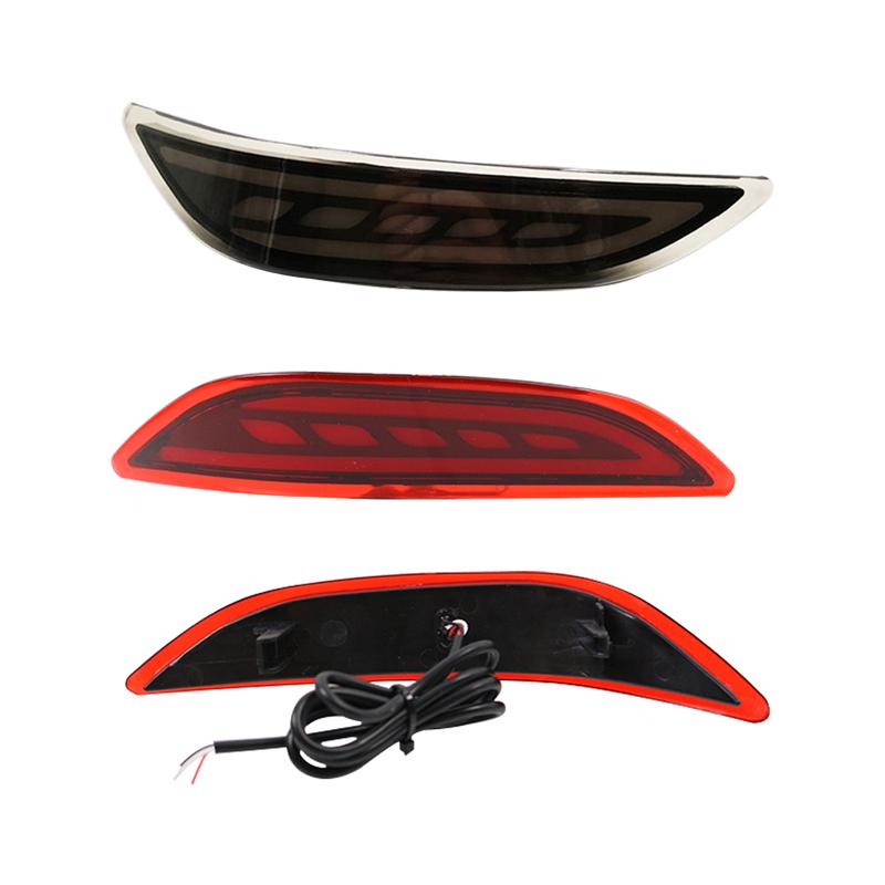 2Pcs LED rear bumper lights brake tail light reflector light rear lamp Brake warning Lamp For Honda City 2014 2015 2016
