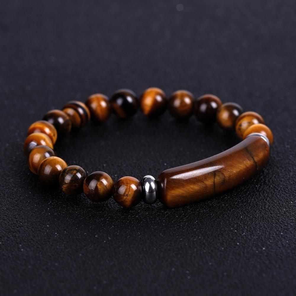 1pc Tiger Eye Stone Bracelet, Fashionable and Popular Bracelet, Unisex Bracelet Decorations