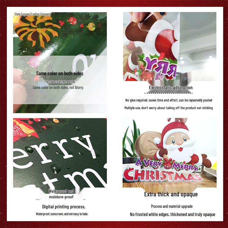Santa Claus Window Cling Christmas Decoration Decal