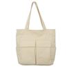 Leisure Multi-pocket Tote Bags Canvas Large Capacity Single Shoulder Bag Chic Light Weight Messenger Bags Unisex