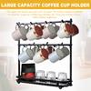Coffee Mug Holder for Countertop Rustproof Coffee Cup Holder 14 Capacity Mug Holder Rack 2 Tiers Mug Holder Stand for Coffee Bar