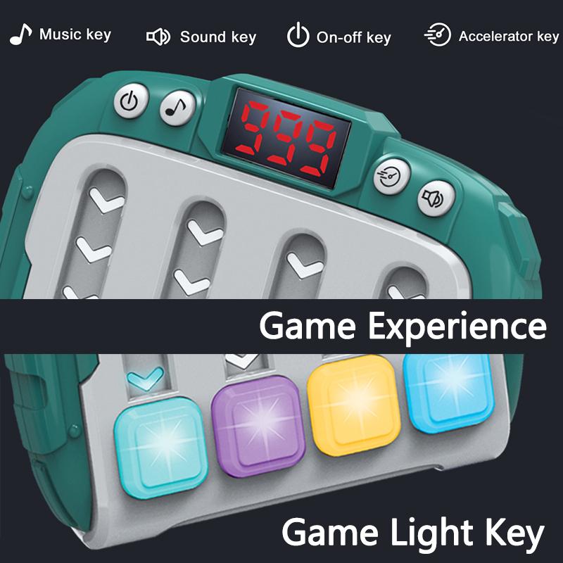 Musical Rhythm Electronic Board Game Kids Toys Lighting Music Quick Push Button Table Game Machine Montessori Pockets Travel Toy