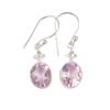 Natürlicher Morganit Edelstein 925 Sterlingsilber Schmuck Handgefertigte Ohrringe 1,30" EE-6-11