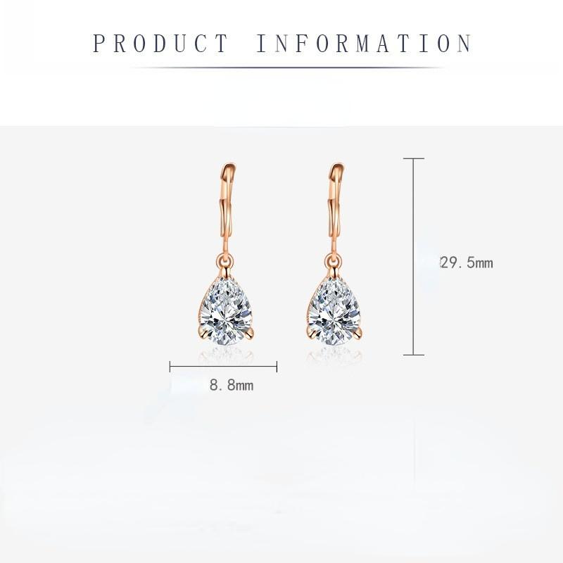 BELLA BOX Drop náušnice Caibao náušnice žluté diamant růžové diamantové náušnice party příslušenství