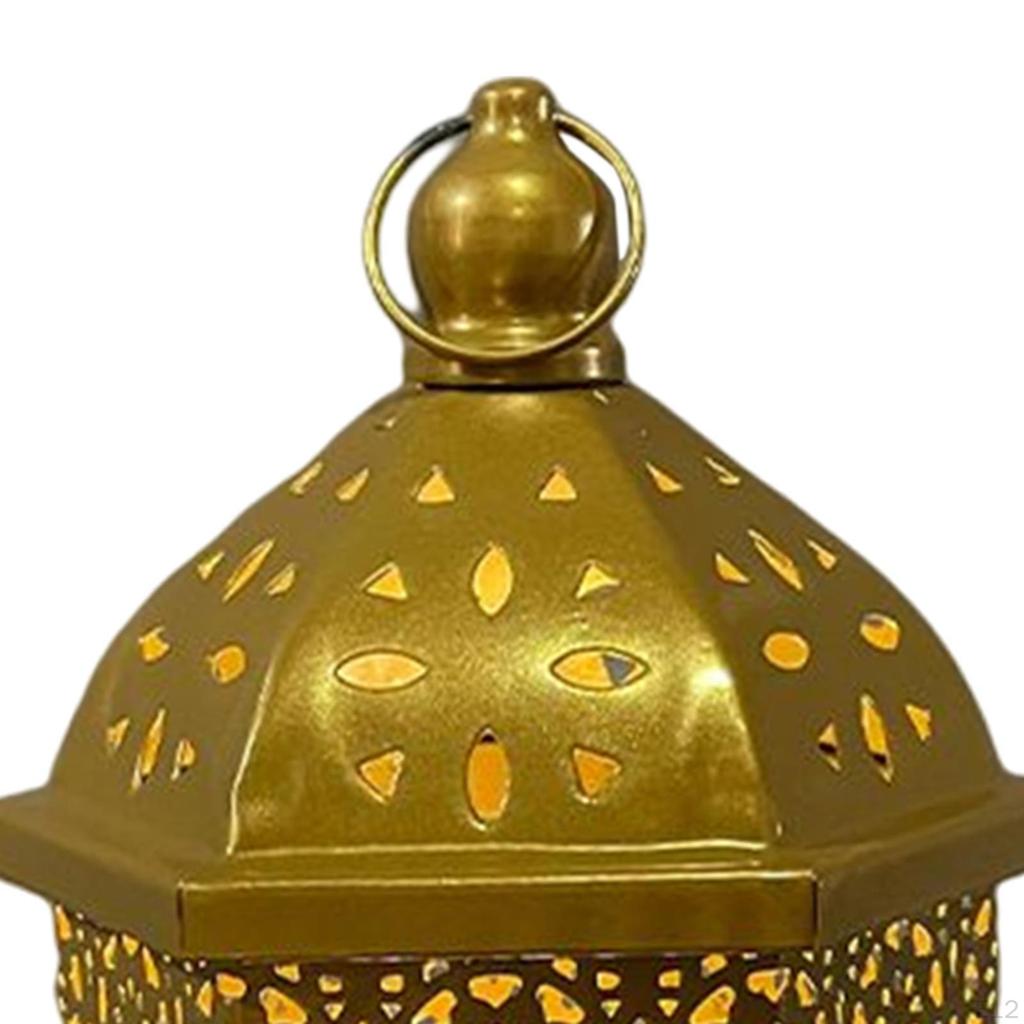 Retro Style Hanging Hollow Carved Light Battery Operated Desk Lamp for Room Ornament
