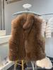 Clear mountains and late snow, imported fox fur vest, two-color fixed-dyed fur vest jacket for women