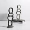 Kreative minimalistische Keramikornamente Abstrakte Kunstskulptur Heimaccessoires Wohnzimmerstatue Miniaturdekoration Handwerk