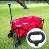 Camping Garden Black Trolley Pull Handle Fixed Buckle Part Socket Gardening Outdoor Activity Camping Trolley Handle