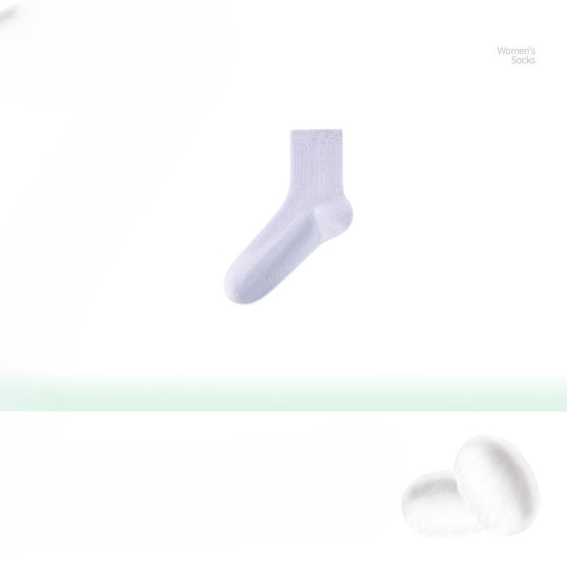 

Shorts-style Summer Lightweight Mid-calf Socks with Breathable Mesh, Non-slip Design, Cool Feeling, Made of Mulberry Silk. 1 pair світло-фіолетового кольору