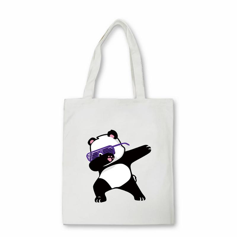 Dabbing Unicorn Panda anime Nákupní taška Dospívající studenti opakovaně použitelná plátěná taška taška na kabelku Dámská taška přes rameno Bolsas