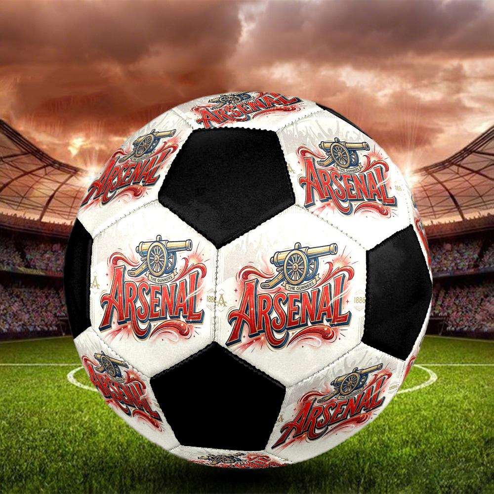 Arsenal F.C Soccer Ball Colorful All Ages Machine Stitched PVC Competition Ready Durable High-Bounce.SIZE5