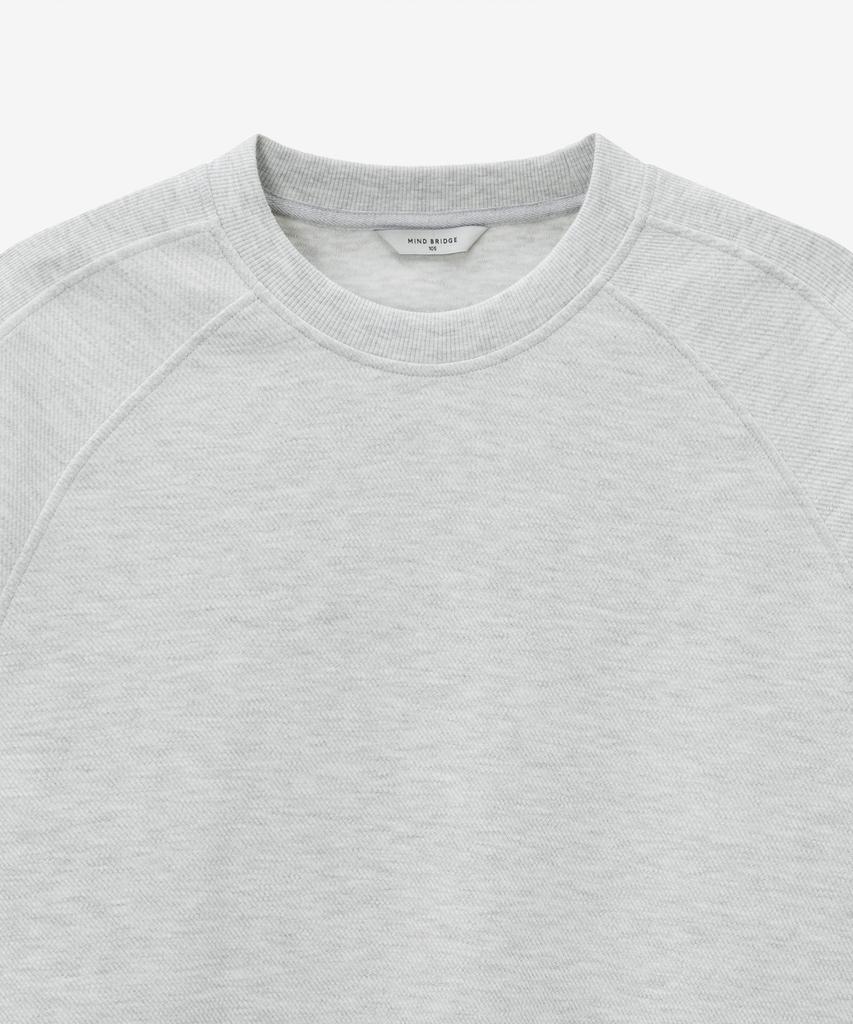 MINDBRIDGE Diagonal Oversized Oatmeal Sweatshirt