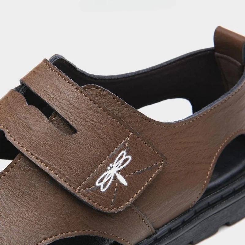 New Men's Sandals Fashion Brand Roman Sandals for Men Soft Bottom Comfortable Beach Shoes High Quality Leather Men Casual Shoes