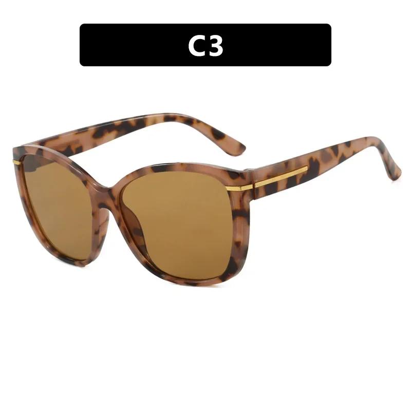 Men'S Women'S Fashion Large Frame Sunglasses High-End Retro Uv400 Eye Protection Sunglasses Outdoor Driving Travel Eyewear