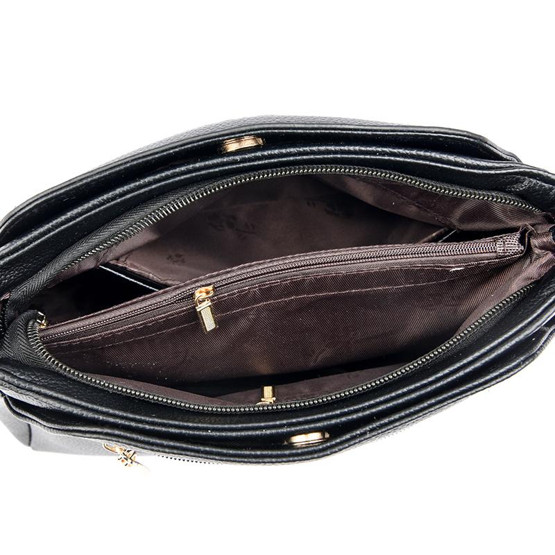 Mäkká pravá kožená taška cez rameno pre ženy Crossbody tašky Ležérne dámske kabelky Messenger taška