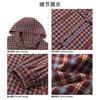 Spring Men's Casual Plaid Hooded Shirt Loose Long Sleeve Pullover Shirt