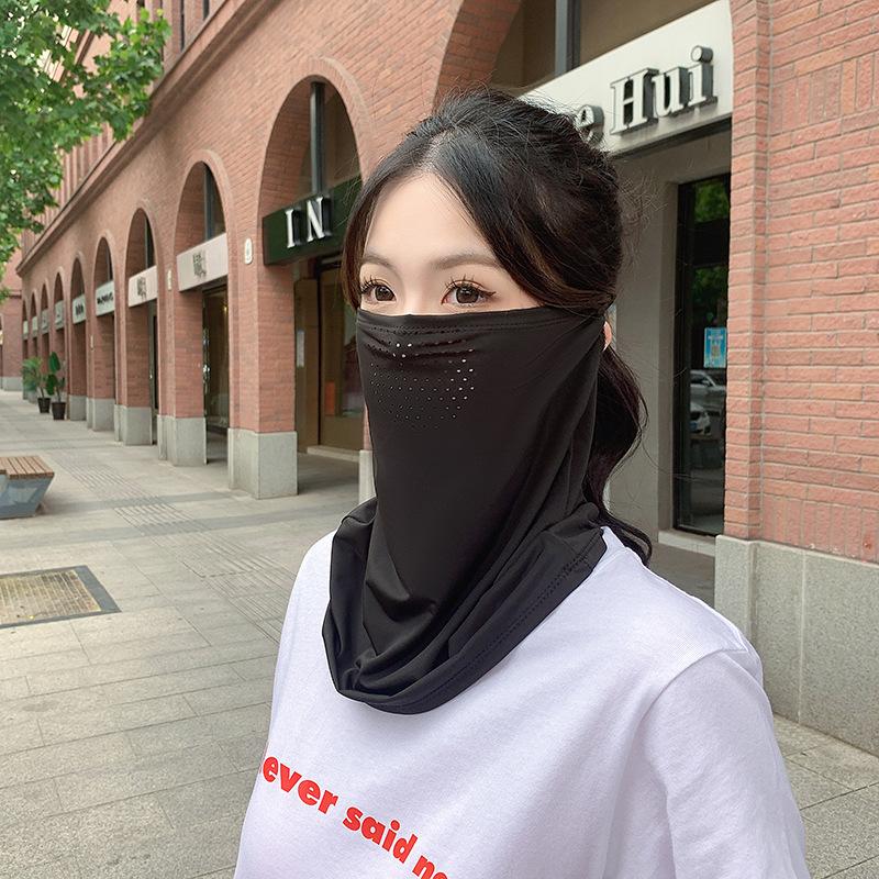 Sommer UV-Schutz Outdoor Nackenwickel Abdeckung Sport Sonnenschutz Eis Seide Maske Gesichtsabdeckung Nackenwickel Abdeckung Sonnenschutz Schal
