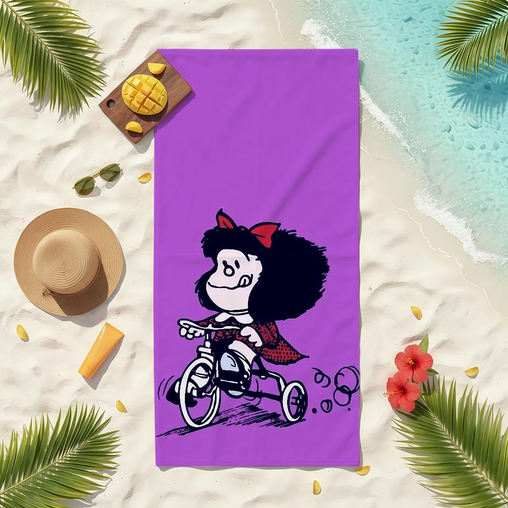 Cartoon M-Mafalda Towel Soft Pool Gift For Travel Gym Shower Camping Quick Dry Sports Beach Towels