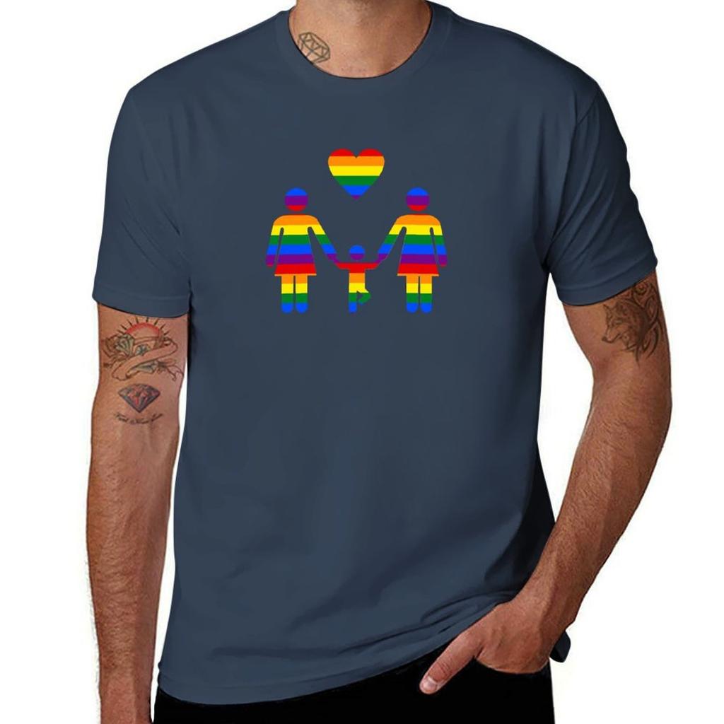 Lesbian Rainbow Family - Lesbian Interest - from Bent Sentiments T-Shirt G Man T Shirts for Men Anime T Shirts Oversize T-Shirt