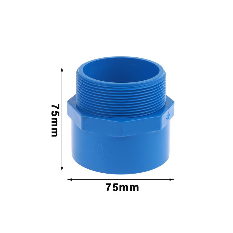 Kimlik 25-110Mm PVC Erkek Dişli Düz Konnektör Akvaryum Balık Tankı Besleme Suyu Bağlantı Parçası Bahçe Sulama Hortumu Su Borusu Adaptörü