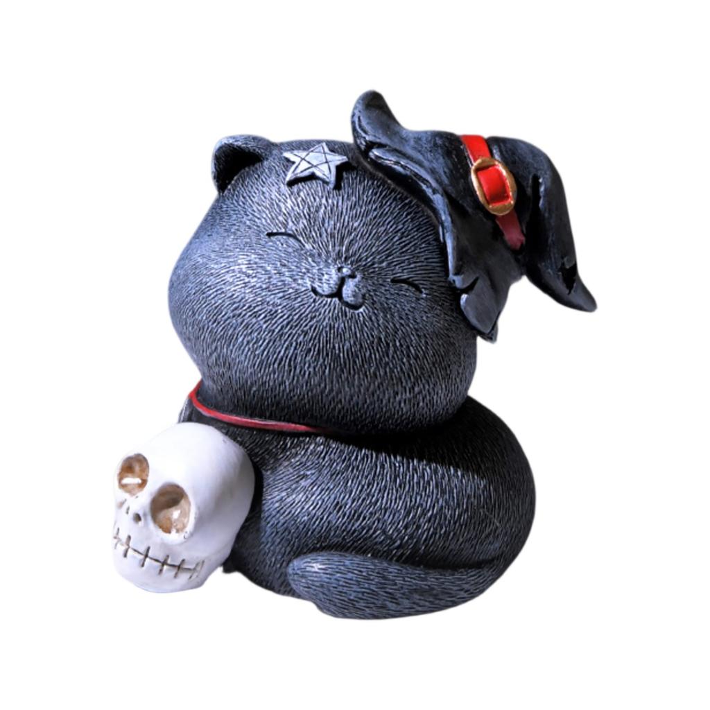 Cartoon Cute Halloween Mountain Cat Pendant Car Decoration Crafts Creative Small Items Resin Pendant