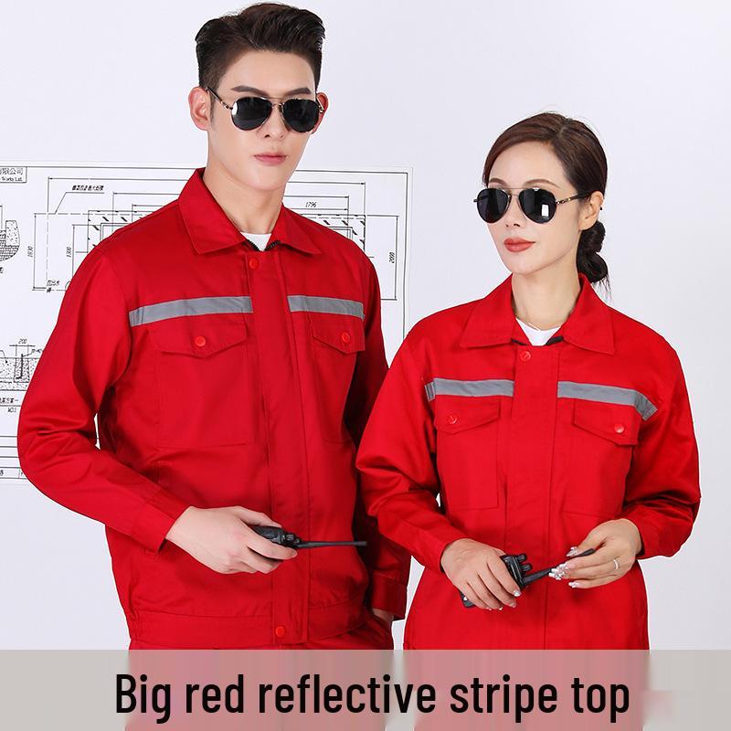 Men's Long Sleeve Workwear Set - Durable Labor Protection for Workshop and Auto Repair. Perfect for Spring and Autumn.