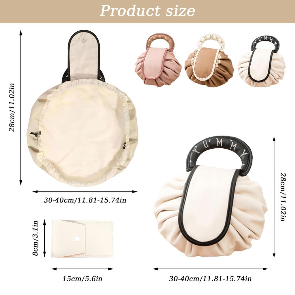 Kordelzug Make-up Tragbare Reise Make-up Wasserdicht Große Kapazität Magische Große Kosmetiktasche mit Make-up Pinsel Aufbewahrung Perfekt für den Alltag Reise