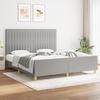 VidaXL Bed Frame with Headboard Light Grey 180x200 Cm 3125235