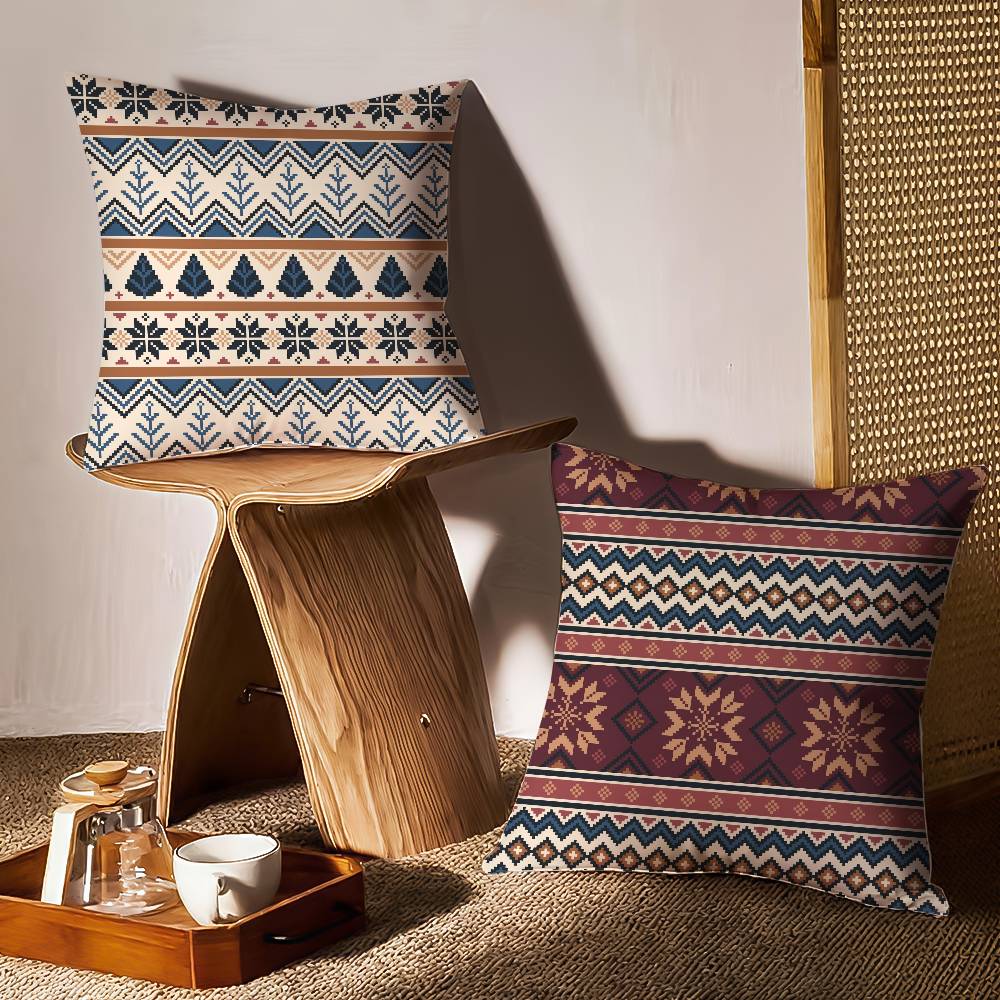 Moroccan Style Pillow Case Anti-dustmite Pillowcase Invisible Zipper Silky Short Plush Sofa Cushion Cover