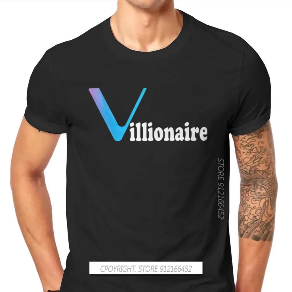 Vechain Crypto Cryptocurrency Miners Novelty TShirt For Men Millionaire VET T Shirt Hip Hop Birthday Gifts Outdoor Wear 3XL