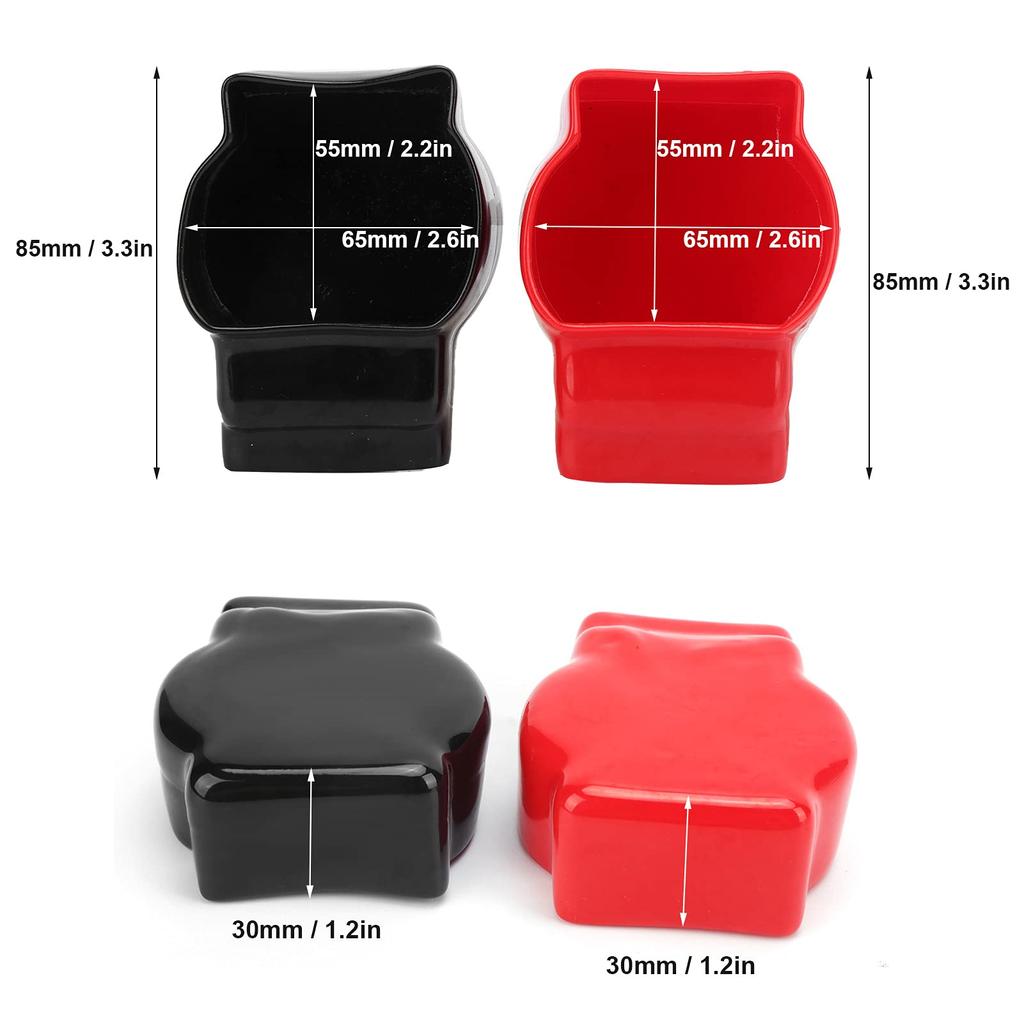 KIMISS Terminaldeksel, Universell Fleksibel Terminalhette for Toppost for Bil Motorsykkel