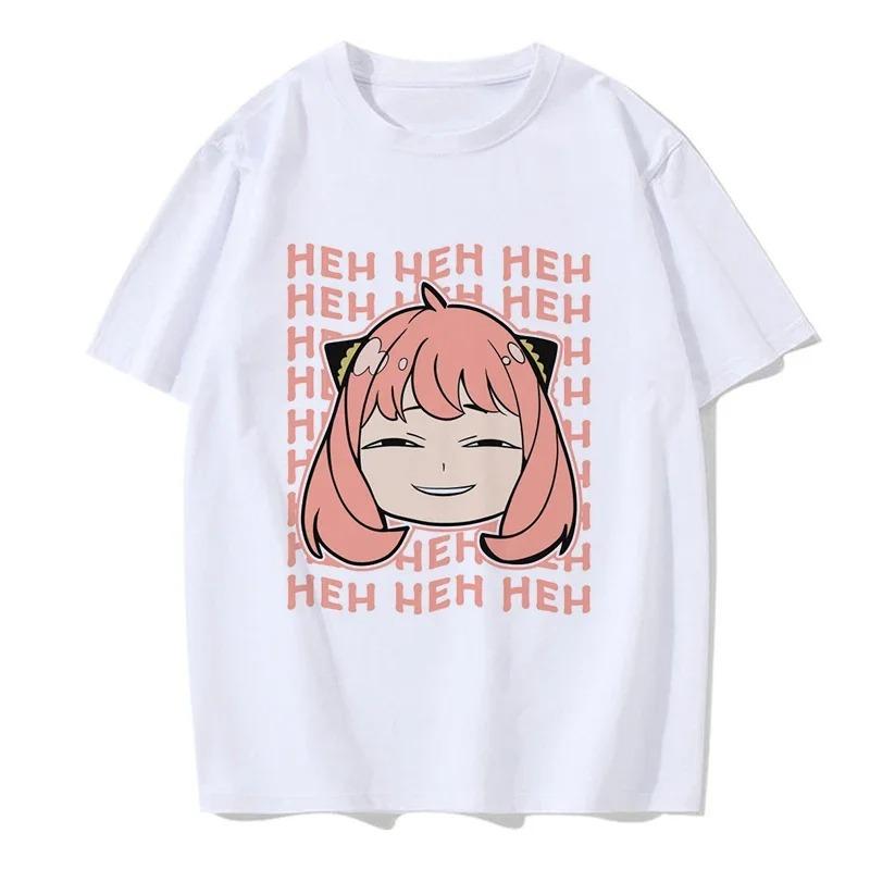 Y2k Shirt Anya Forger Spy X Family Anime T Shirt Kawaii Cartoon Mens_Women Tops Cotton Best Selling Round Neck Comfortable Soft