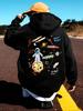 Fun Outer Space Trend Style Men Hip Hop Sports Hoodie, Hand-drawn Planet Spaceship Text Slogan Back Design, Oversized Comfort Street Pullover
