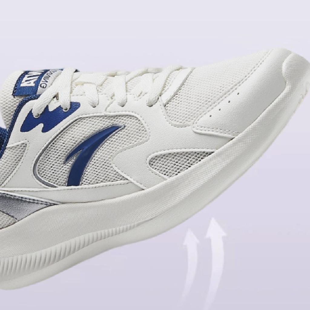 New Anta Running Collection Cushioning, Breathable, Slip Resistant Low Top Casual Training Running Shoes Men's White Blue 912535507-1