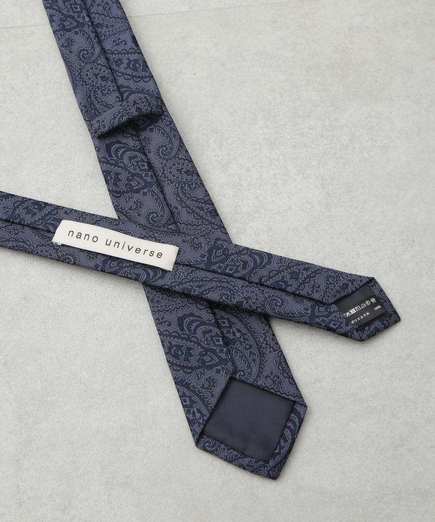 [Nano Universe] Kyoto Washable Shadow Paisley Tie, Size 2, Men's F 120, Navy, 668-5142205