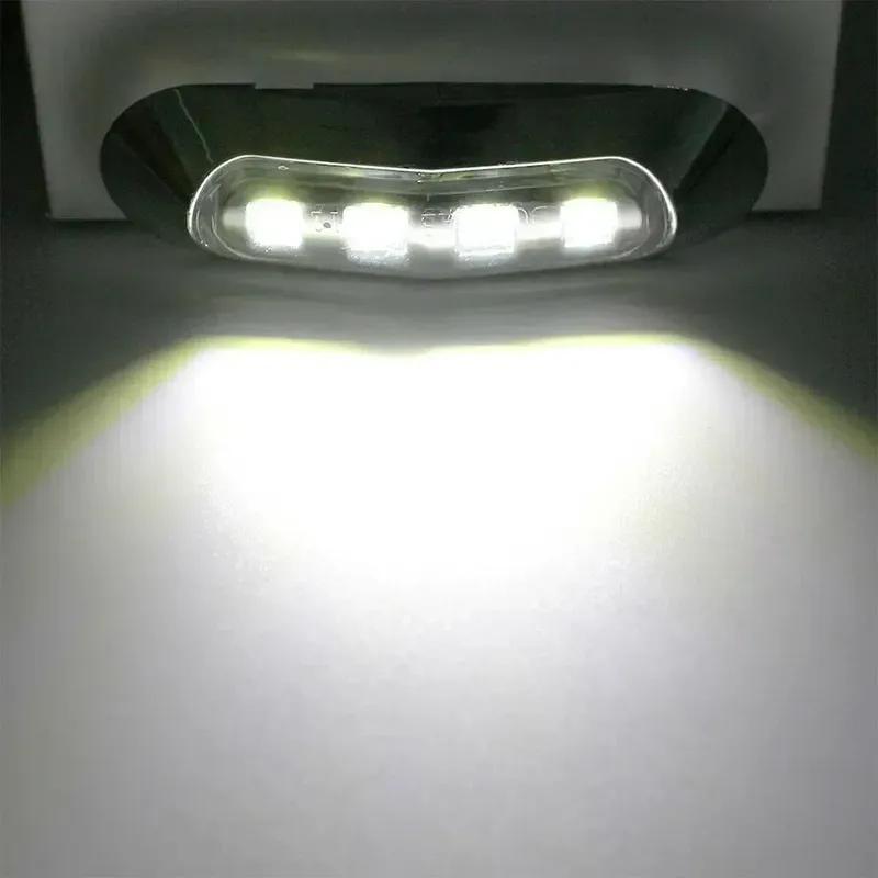 4x Marine Boat LED Courtesy Lights Cabin Deck Walkway Stair Light White 12V -24V LED Tail Lamp Yacht Accessories Waterproof