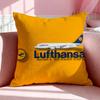 Aviation L-Lufthansa Cushion Cover Breathable Linen Pillowcase Summer Odorless Eco-Friendly Invisible Zipper Washable