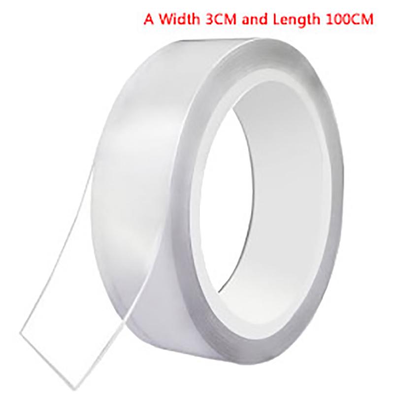 

Прозрачная нанолента, моющаяся, многоразовая, двухсторонняя, съемная клейкая лента as the picture