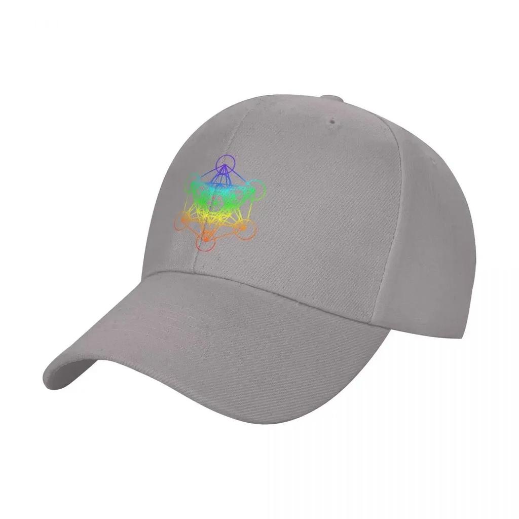 Sacred Geometry Metatron's Cube In Raibow Colors Baseball Cap Visor Beach Outing |-F-| For Women Men's