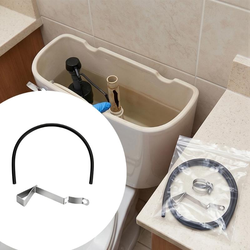 3Pack Easy Installation Flushing Tube Clamps And Flexible Overflow Replacement Refill Tube and Clamps Accessory