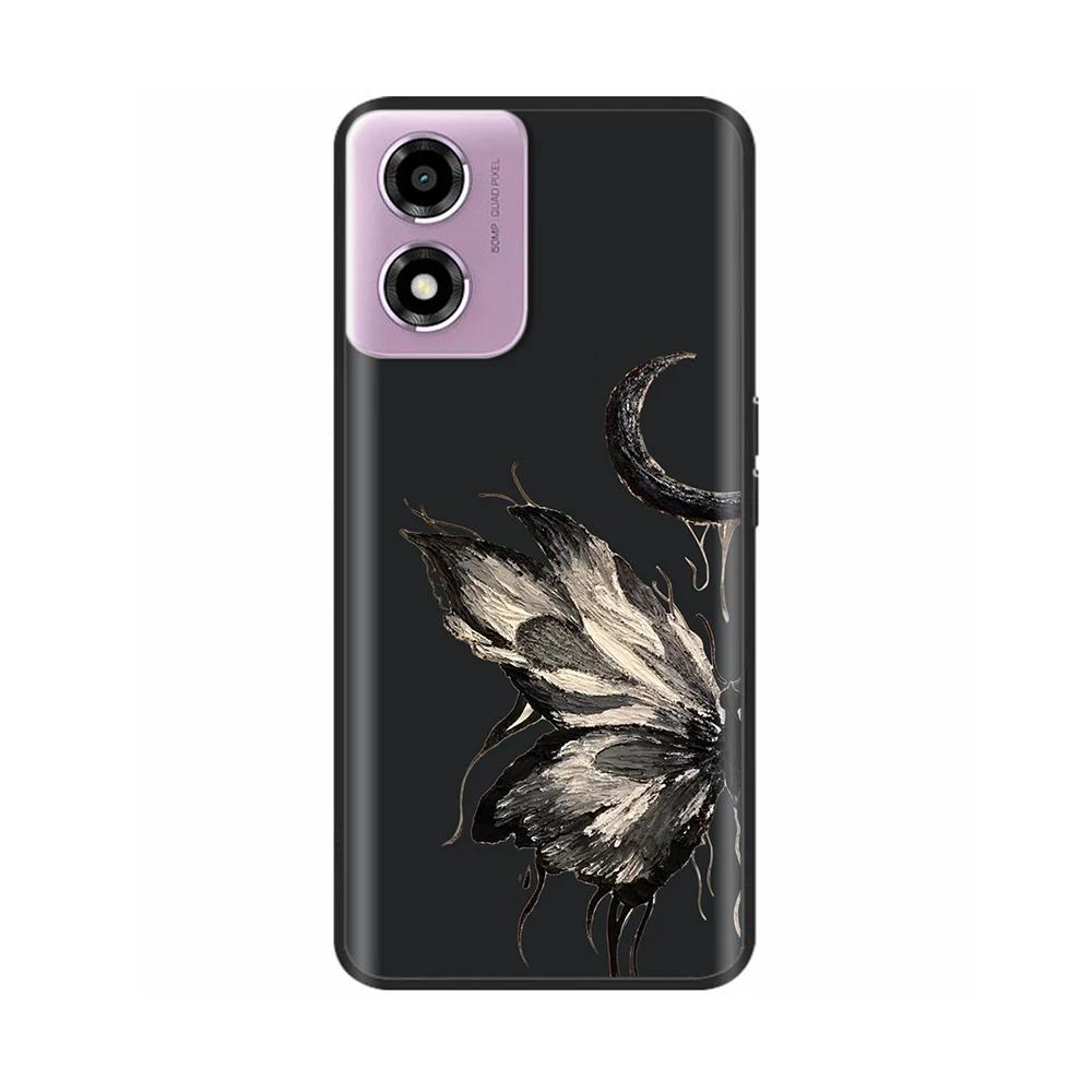 Phone Case For Motorola Moto E14 Case Soft TPU Painted Back Cover For Motorola E14 E 14 MotoE14 Full Protective Phone Shell Capa