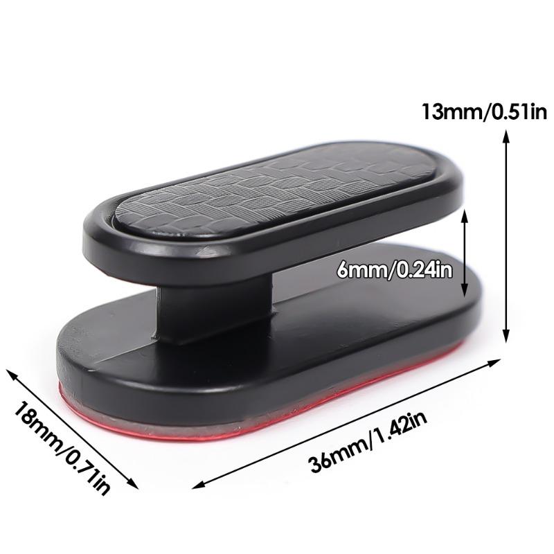 Multifunctional Car Hooks Dual-purpose Invisible Small Hook Universal Dashboard Black Carbon Fiber Data Cable Keys Storage Hook