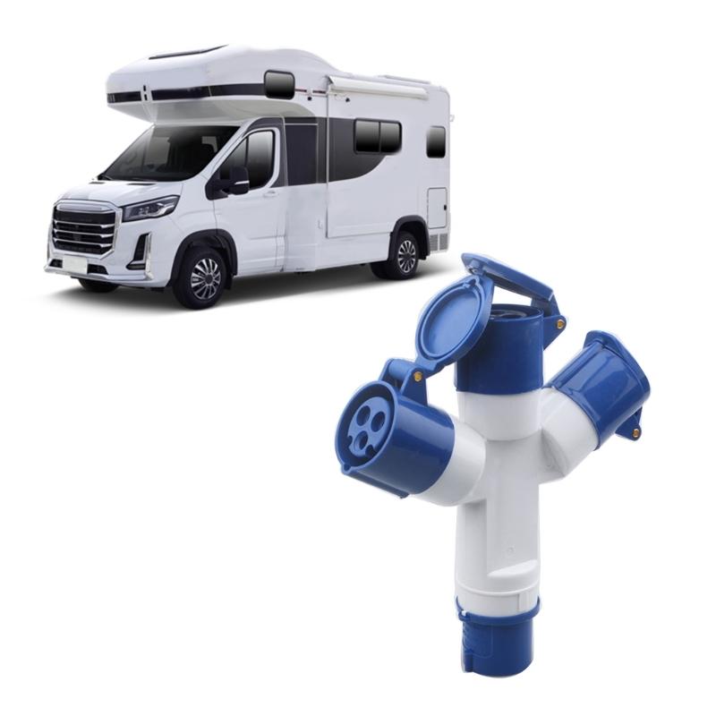 16A 2/3-Wege-Splitter, korrosionsbeständig, elektrischer Netzanschluss, Kabeladapter für Wohnwagen und Wohnmobile